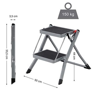 Scara, Songmics, Gri-Negru, 55x50x4.5 cm - Img 7