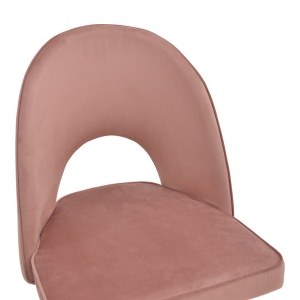 Scaun bar Casenio catifea mar rotteng negru si baza metalica aurie 48x50x117 cm - Img 6