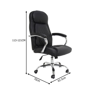 Scaun birou, Stoldi, Pako, Negru 62.5x70x121 cm - Img 8