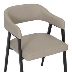 Scaun cu brate Sezan Gri deschis 56x55x78 cm - Img 7