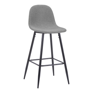 Scaun de bar Bella, Gri, 41.5x49x98 cm