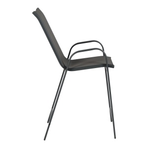 Scaun de bar, Calan, Gri inchis, 55x70x114 cm - Img 3