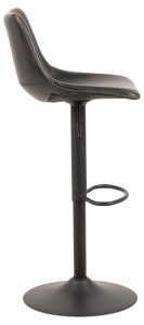 Scaun de bar I_Oregon, Negru, 110x47x51 cm - Img 5