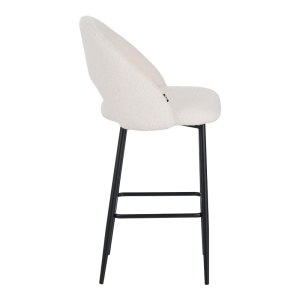 Scaun de bar Masebo, Pako World, Alb, 48x52x97 cm - Img 3