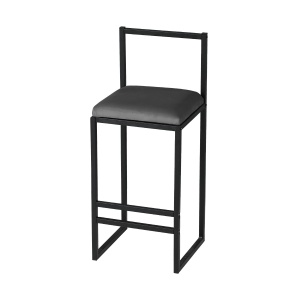Scaun de bar Nordic Gri 35x80x35 cm - Img 4