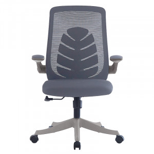 Scaun de birou Enrich cu plasa din material textil de culoare gri - Img 4