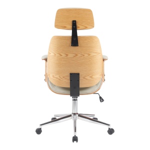 Scaun de birou Fetseno Bej 53x56x123.5 cm - Img 5