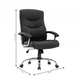 Scaun de birou manager Primrose piele ecologica negru - Img 9