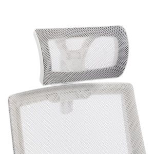Scaun de birou, Plymot, Alb, 58x48x122 cm - Img 7