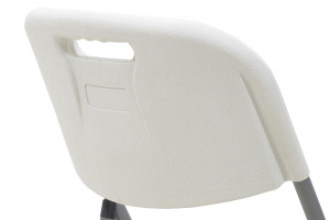 Scaun de camping pliabil Edison cu cadru metalic si plastic alb - Img 10