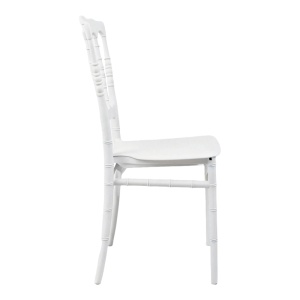 Scaun de gradina, Napoleon, Alb, 46.5x38.5x89 cm - Img 4