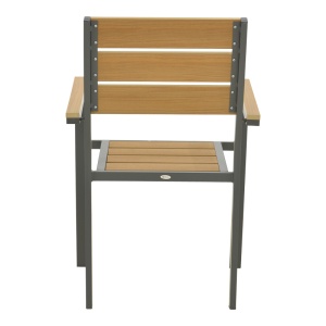 Scaun de gradina stivuibil, Breze, Antracit, 60x57.5x88 cm - Img 6