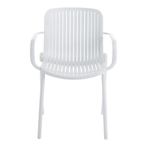 Scaun de gradina Stivuibil, Teragi, Alb, 57x59x82 cm - Img 5