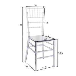 Scaun de gradina Tiffany transparent PC 38.5x46x88 cm - Img 5
