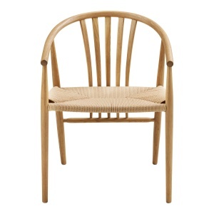 Scaun dining Agustin, Natural, 52.5x57x78 cm - Img 4