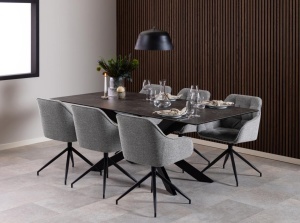 Scaun dining Brooke, Gri, 82x57x54.5 cm