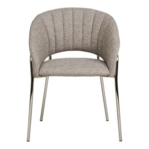 Scaun dining Costa, Gri deschis, 56x60x80 cm - Img 4