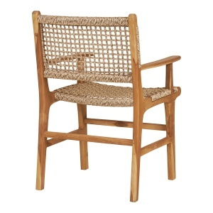 Scaun dining cu brate Derby, Natural, 56x57x90 cm - Img 2