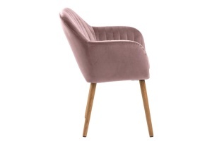 Scaun dining Emilia, Roz prafuit, 83x57x61 cm - Img 5