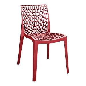 Scaun dining Hush, Burgundy, 53x41x80.5 cm