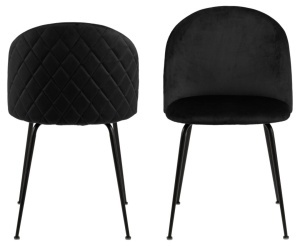 Scaun dining Louise, Negru, 80.5x49.5x54 cm - Img 4