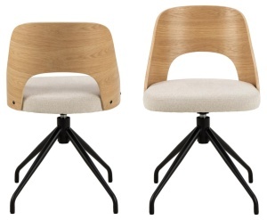 Scaun dining Lucy, Bej, 79x48x53 cm - Img 4