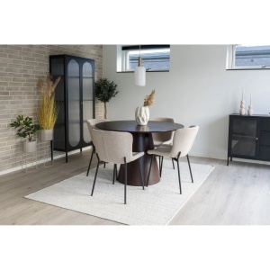 Scaun dining Maceda, Bej, 59x48x83 cm - Img 3