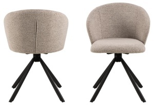 Scaun dining Pippa, Bej, 80x46x58 cm - Img 7