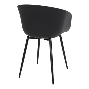 Scaun dining Roda, Negru, 56x55x78 cm - Img 2