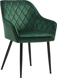 Scaun dining, Songmics, Verde, 62.5x60x85 cm - Img 2