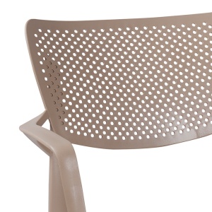 Scaun exterior Frontline plastic culoare cappuccino - Img 2