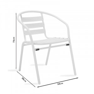 Scaun exterior Tade din metal de culoare gri inchis - Img 7