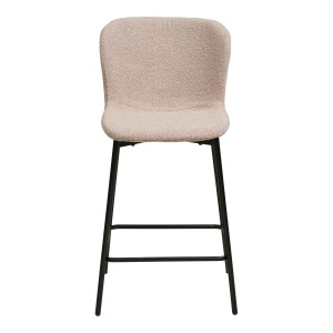 Scaun inalt pentru insula de bucatarie Maceda, Bej, 55x47x95 cm - Img 4