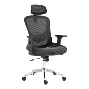 Scaun manager Mergi plasa neagra 62x63x120 cm