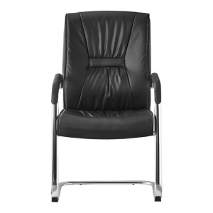 Scaun Nioze stivuibil piele ecologica PU negru picioare cromate 57x50x95 cm - Img 3