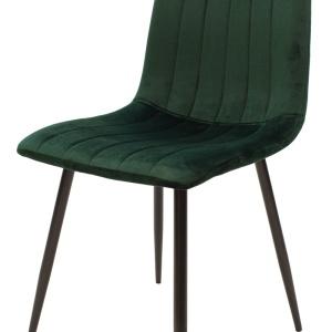 Scaun Noor, Pako World, Catifea, Verde-Negru, 44x53x86 cm - Img 6