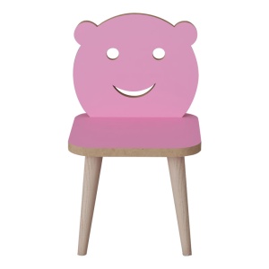 Scaun pentru copii Jerry, Roz, 30x30x52 cm - Img 3