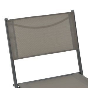 Scaun pliabil, Jeve, Gri inchis, 46x51x81 cm - Img 7