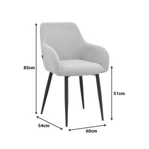 Scaun Telia, Bej, 60x54x85 cm - Img 8