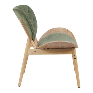 Scaun, Udalle, Verde masliniu, 77x70x81 cm - Img 3