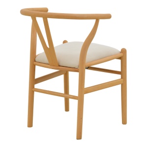 Scaun Wishbone, Bej, 51x58x73 cm - Img 3
