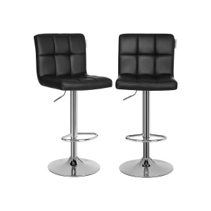 Set 2 buc. Scaune de bar Songmics Negru 46x42x118.5 cm - Img 2