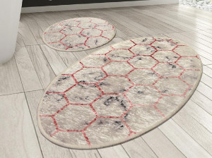 Set 2 Covorase de Baie Honeycomb