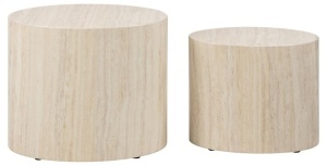 Set 2 piese Masute de cafea Mice, Bej, 40x33x48 cm - Img 4