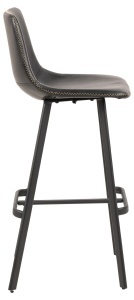 Set 2 piese Scaune de bar I_Oregon, Negru, 103x46.5x50 cm - Img 5