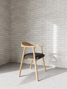 Set 2 piese Scaune dining Addi, Gri, 75x56.8x52.5 cm