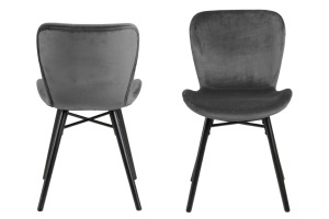 Set 2 piese Scaune dining Batilda -A1 V1, Gri, 82.5x47x53 cm - Img 3