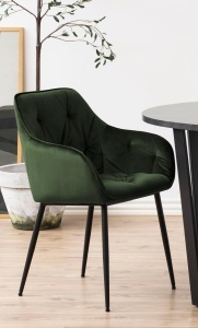 Set 2 piese Scaune dining Brooke, Verde, 83x58x55 cm