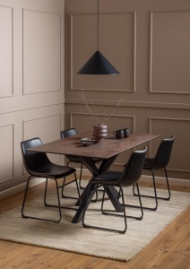 Set 2 piese Scaune dining I_Oregon, Negru, 78.5x48x56 cm - Img 3