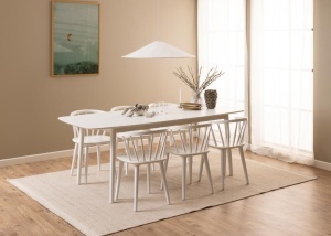 Set 2 piese Scaune dining Ida, Alb, 75x51.5x51 cm - Img 3